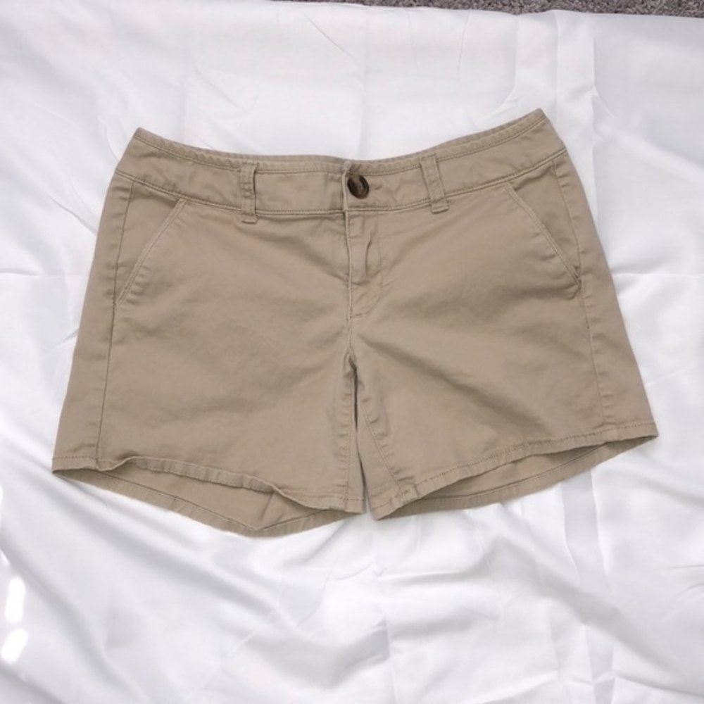 AEO Khaki Midi Shorts